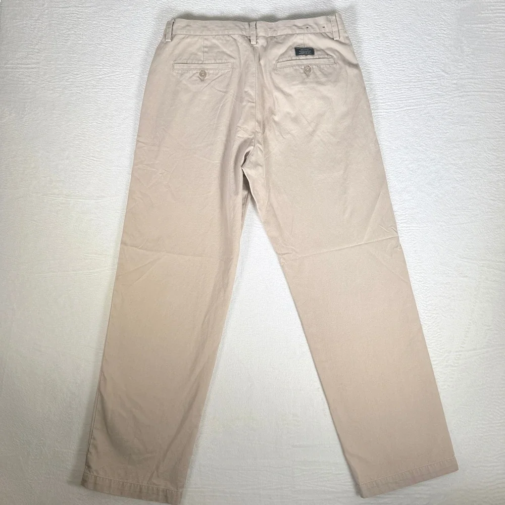 Banana Republic Gavin Straight‎ Fit Chinos Khaki Mens 34x32 100% Cotton Pants